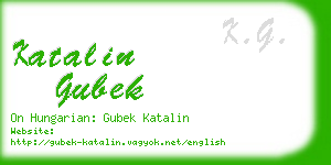 katalin gubek business card